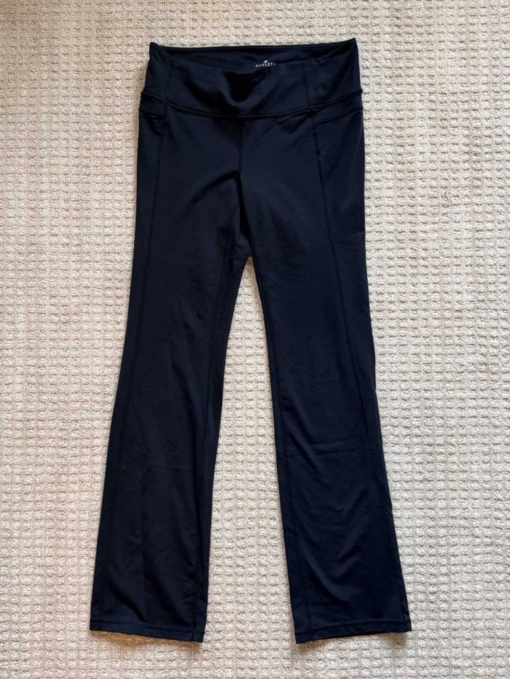 Athleta Straight Up Yoga Pants - Black, Size Large